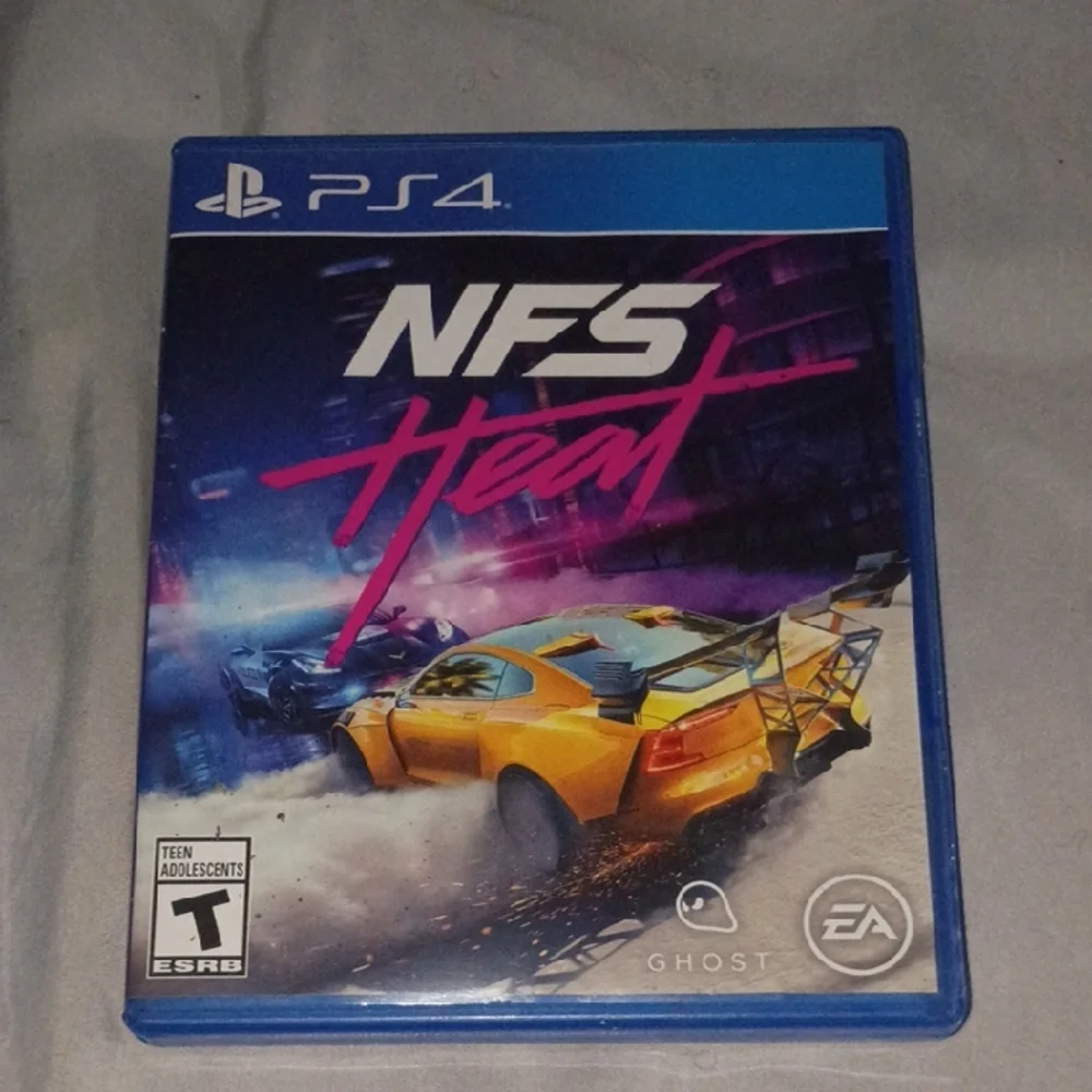 Sony PS4 NFS Heat - Blue and Pink Cover